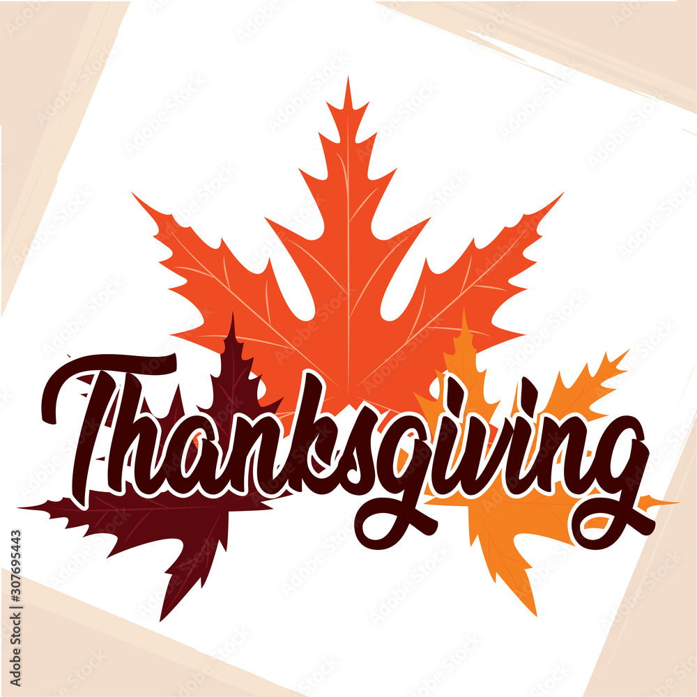 Thanksgiving poster with text Thanksgiving poster with text