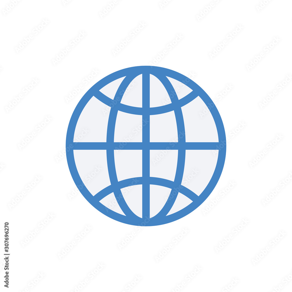 Globe vector Illustration. flat icon style. Globe vector Illustration. flat icon style.