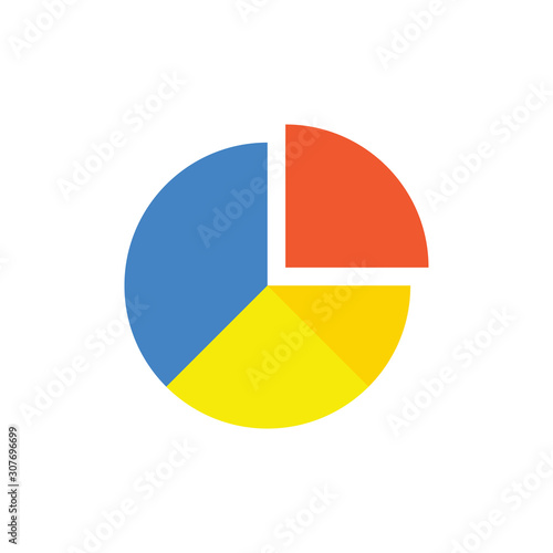 Free Download Pie Chart vector Illustration. flat icon style. - GFXLoad