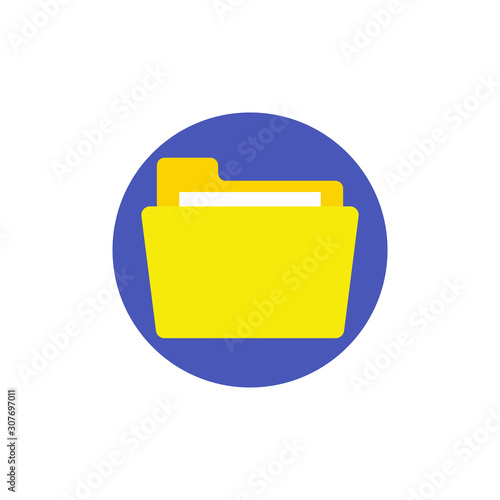 Folder vector Illustration. flat icon style.