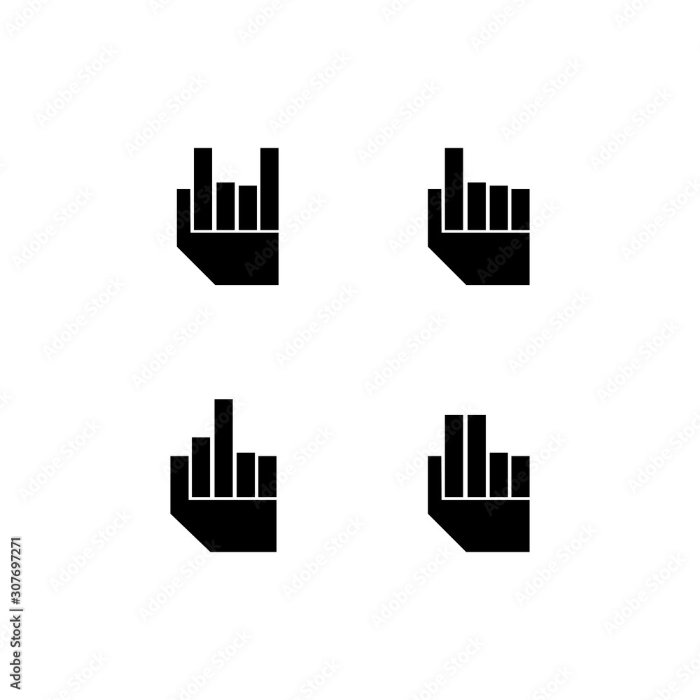 Hand and help vector logo and symbols template icons app