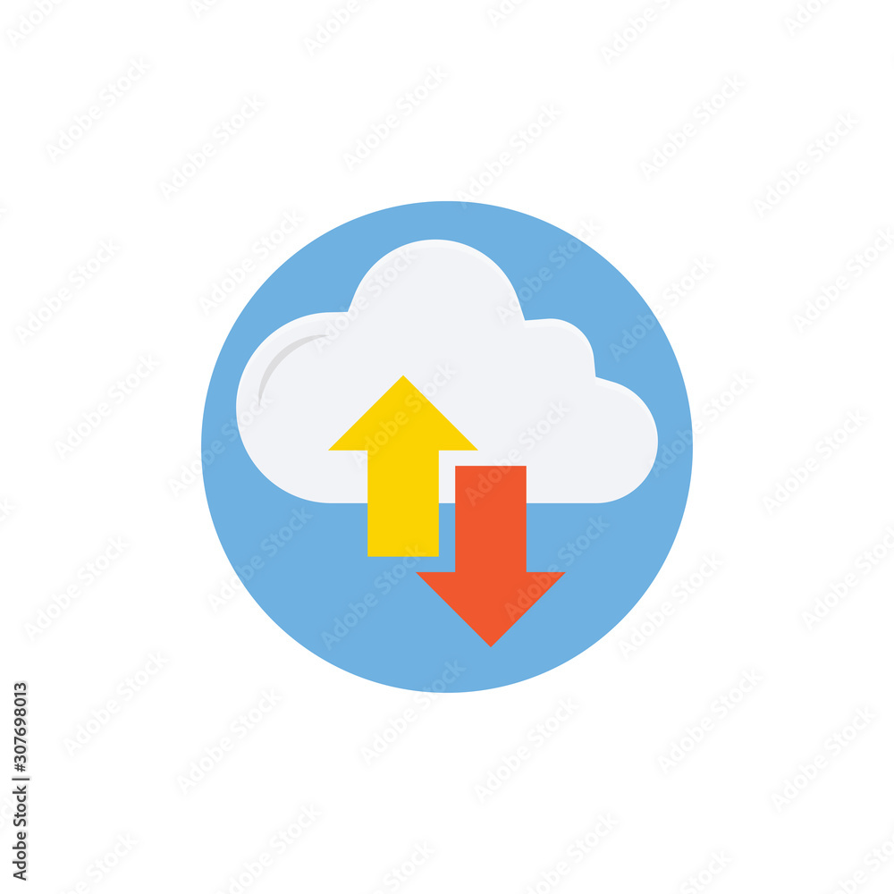Cloud Network vector Illustration. flat icon style. Cloud Network vector Illustration. flat icon style.