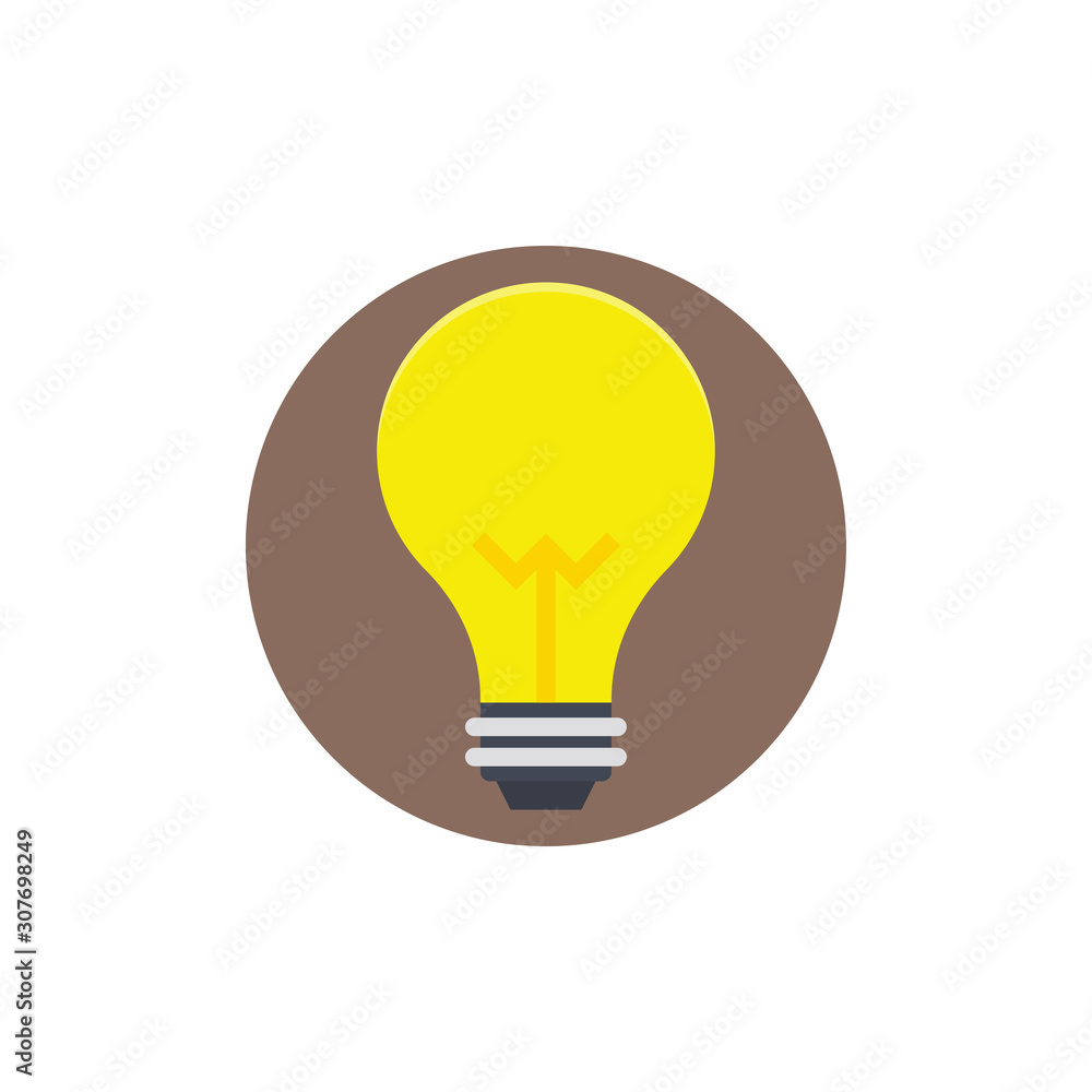 Bulb vector Illustration. flat icon style. Bulb vector Illustration. flat icon style.
