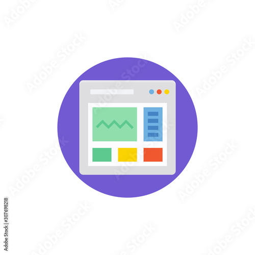  Web Content vector Illustration. flat icon style.