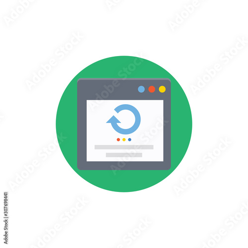 Reload Web  vector Illustration. flat icon style.
