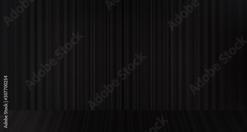 Vector black curtain with stage background,modern style.