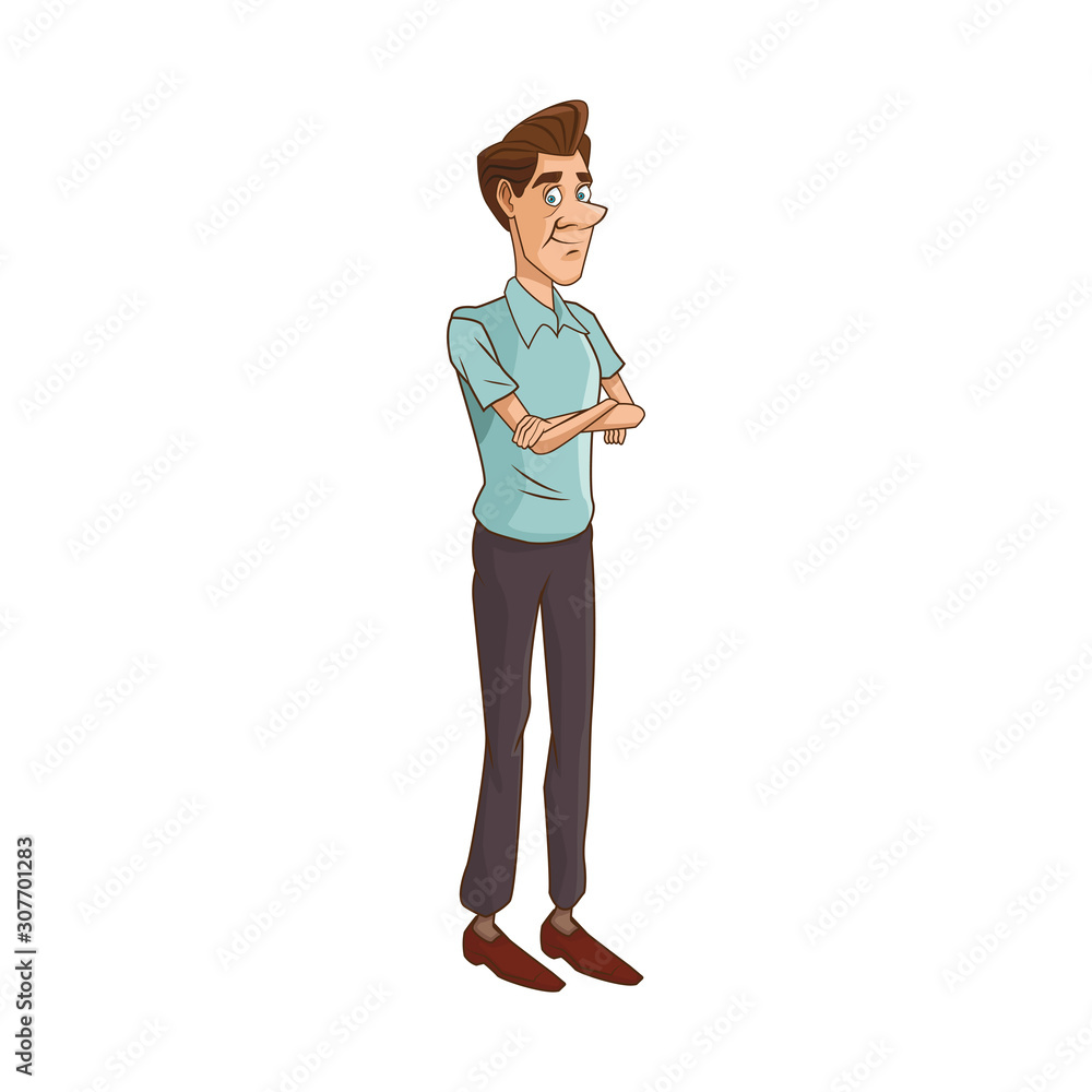 cartoon man standing icon, colorful design cartoon man standing icon, colorful design