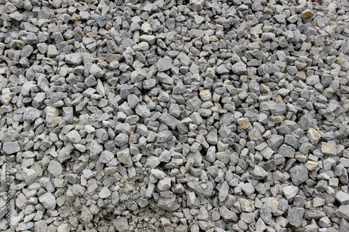 Texture of crushed stone