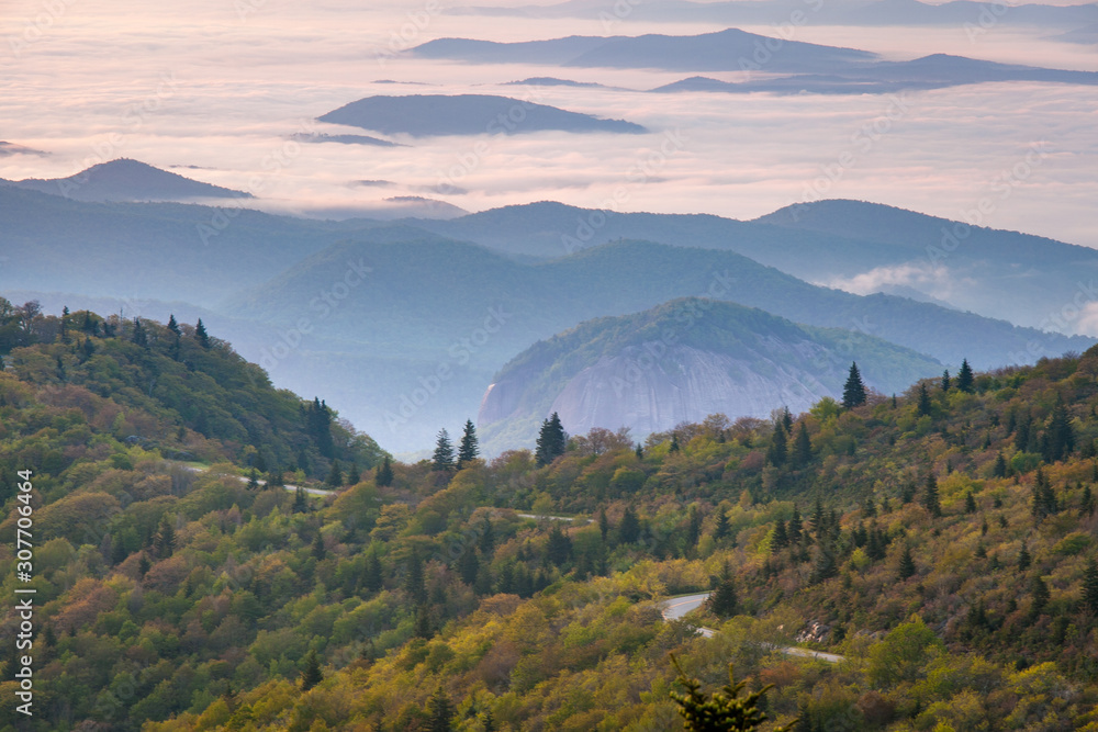 Cloud-covered Mountains