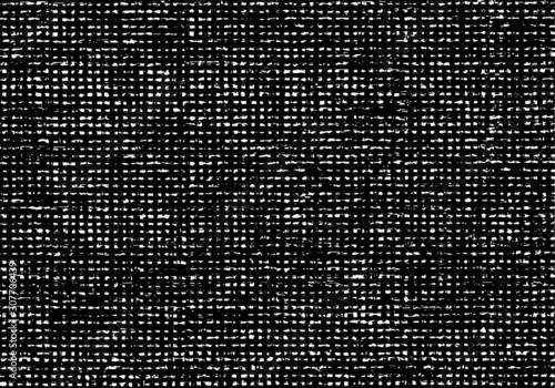 Rough, irregular texture composed of monochrome geometric elements. Overlay distressed grunge background. Abstract vector illustration. Isolated on white background. EPS10