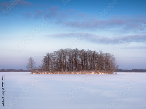 Winter day on the island of Kizhi