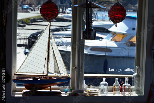 Photography ship in port, sweden, stockholm europe, nacka