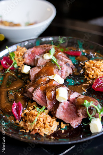 steak with vegetables