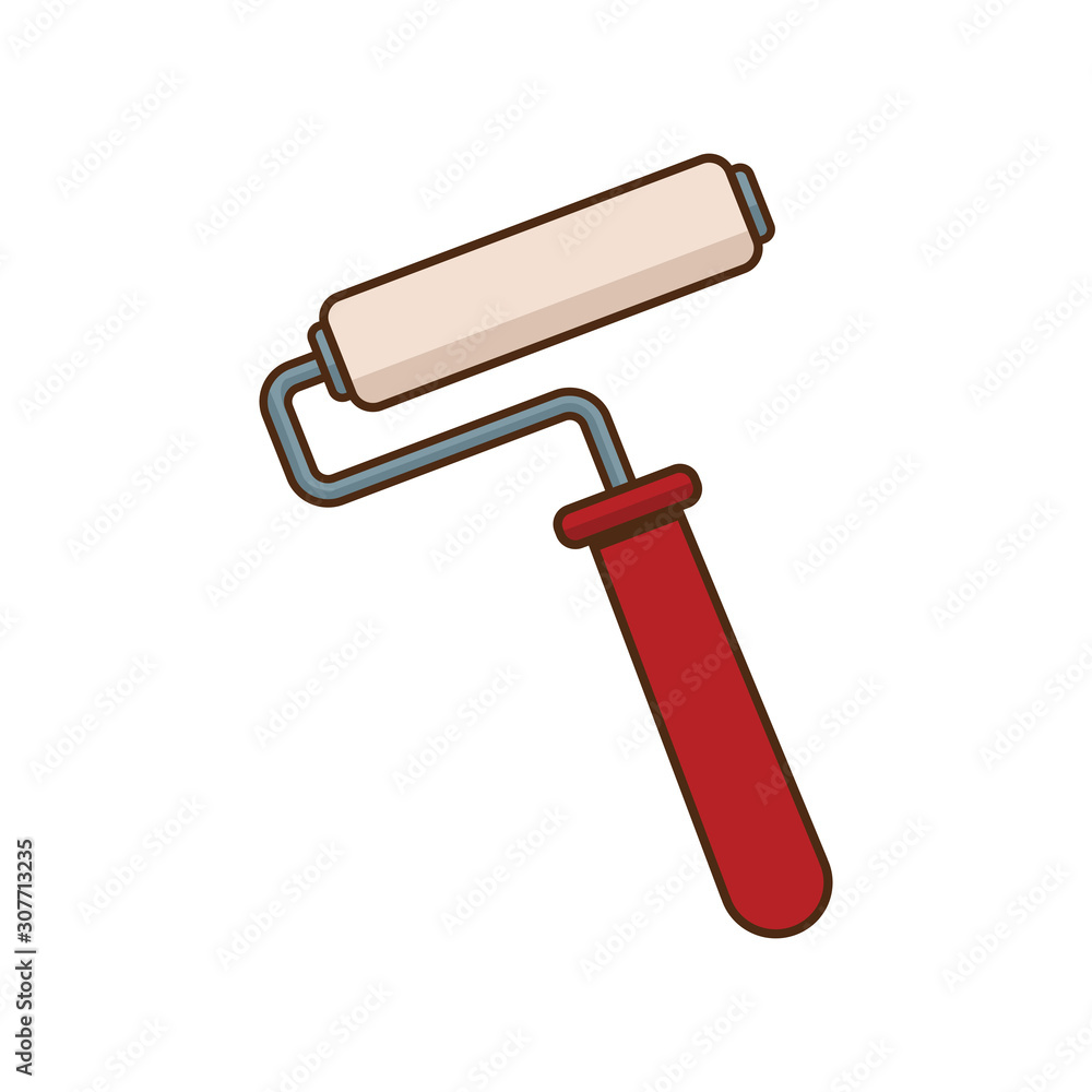 paint roller icon, colorful design paint roller icon, colorful design