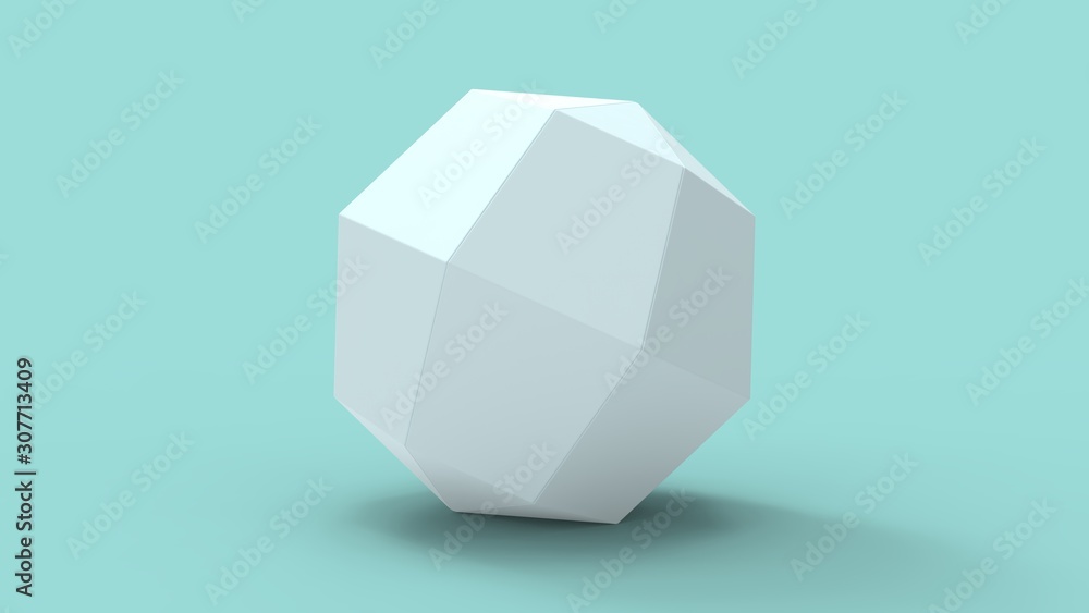 Fototapeta premium 3d rendering of a hexagon shape isolated in a studio background