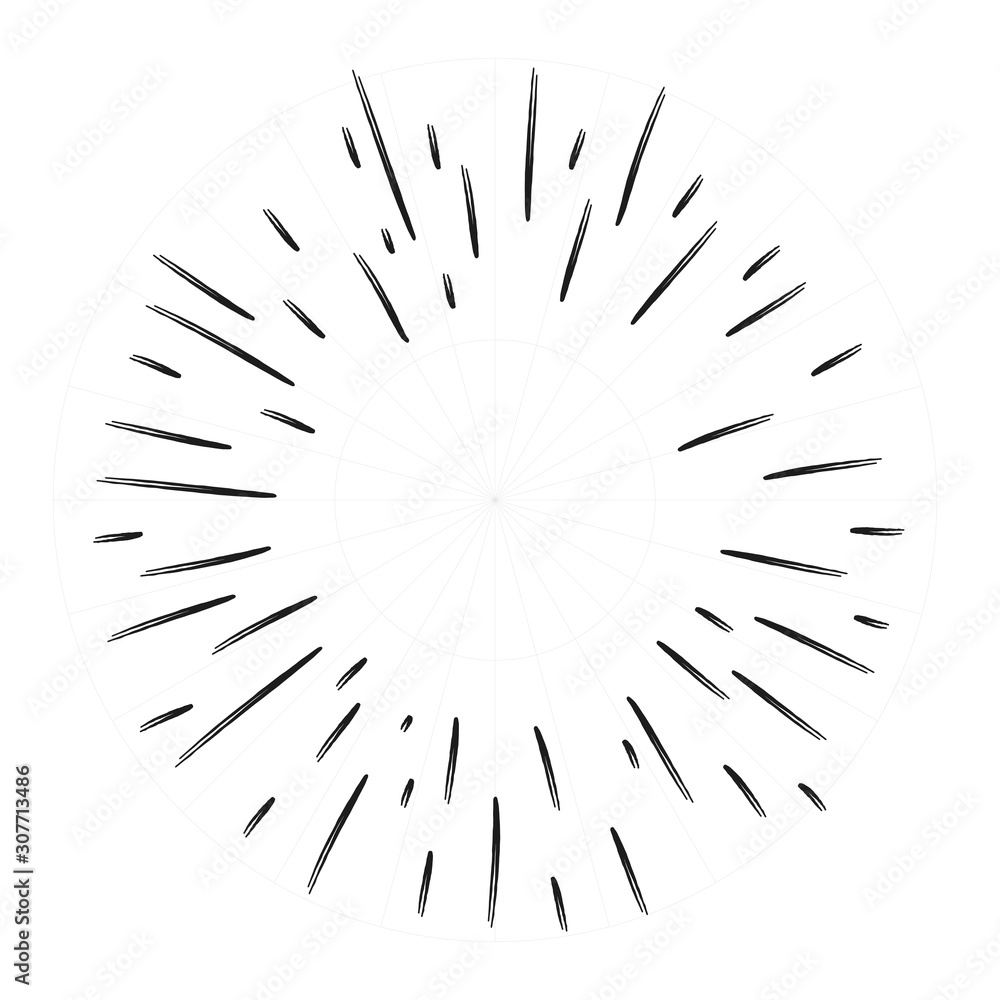 Obraz premium Star burst doodle explosion