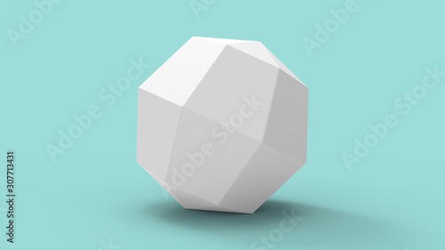 3d rendering of a hexagon shape isolated in a studio background