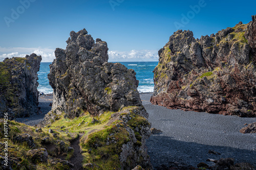 black beach of Djupalonsand...