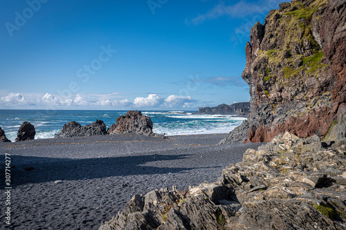 black beach of Djupalonsand...