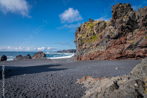 black beach of Djupalonsand...