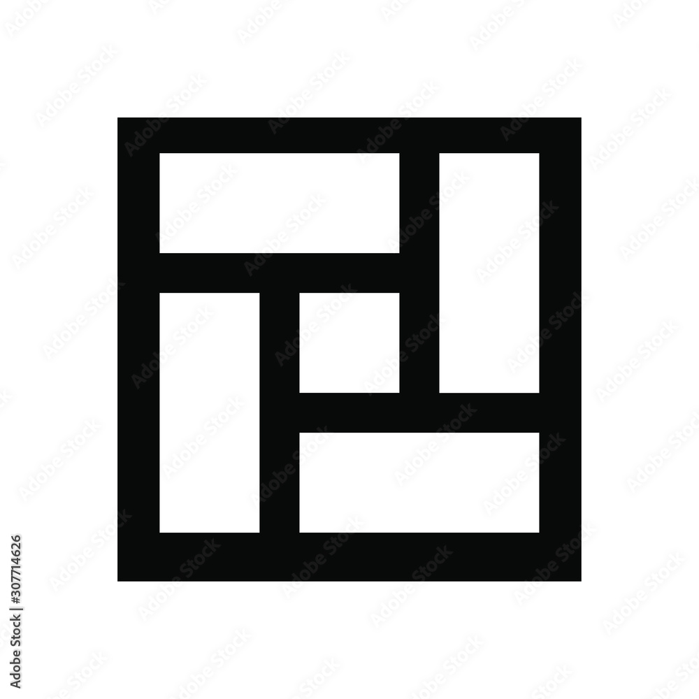 Abstract rectangle logo design Abstract rectangle logo design