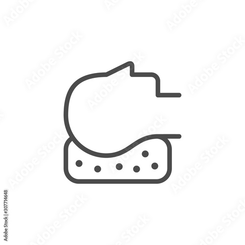 Orthopedic pillow line outline icon
