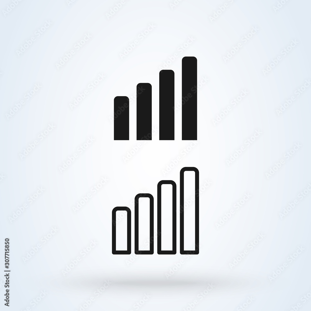 Phone Signal bar. Simple vector modern icon design illustration. Phone Signal bar. Simple vector modern icon design illustration.