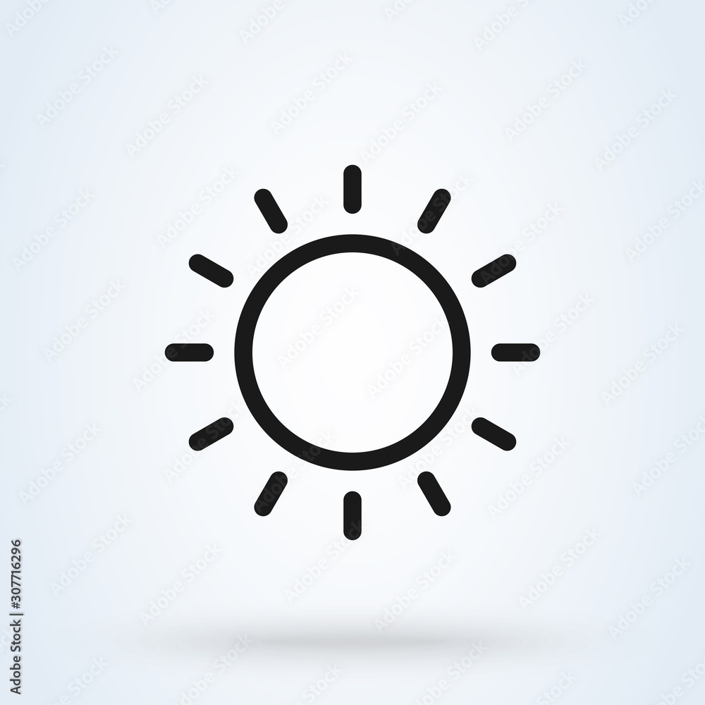 Brightness sun Simple vector modern icon design illustration. Brightness sun Simple vector modern icon design illustration.