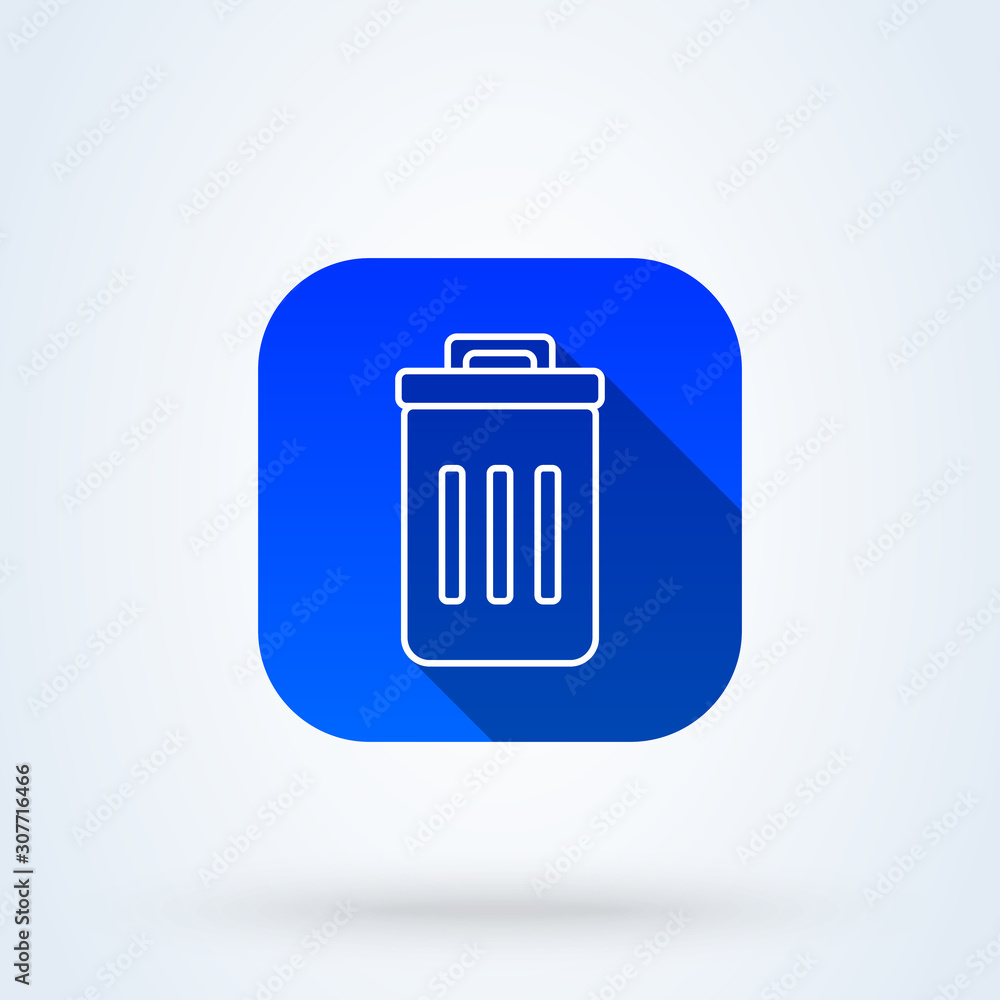 waste and trash symbol. Line art vector modern icon design illustration waste and trash symbol. Line art vector modern icon design illustration