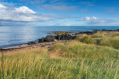 the only red beach in Iceland is the beach of Budir, covered from black volcanic rocks, landscape photography