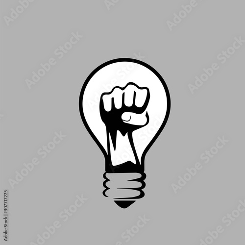 hand lightbulb conceptual vector design