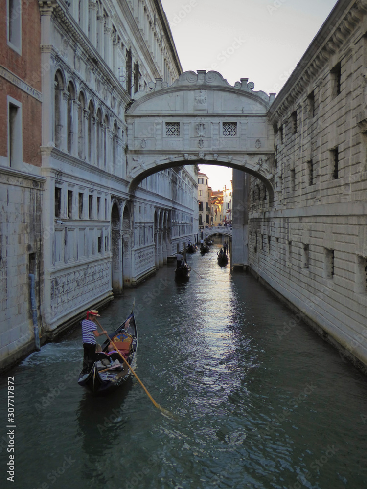 Morning Gondola Ride on a Venetian Canal