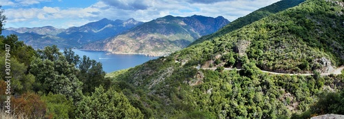Corsica-panoramic outlook at the town Porto
