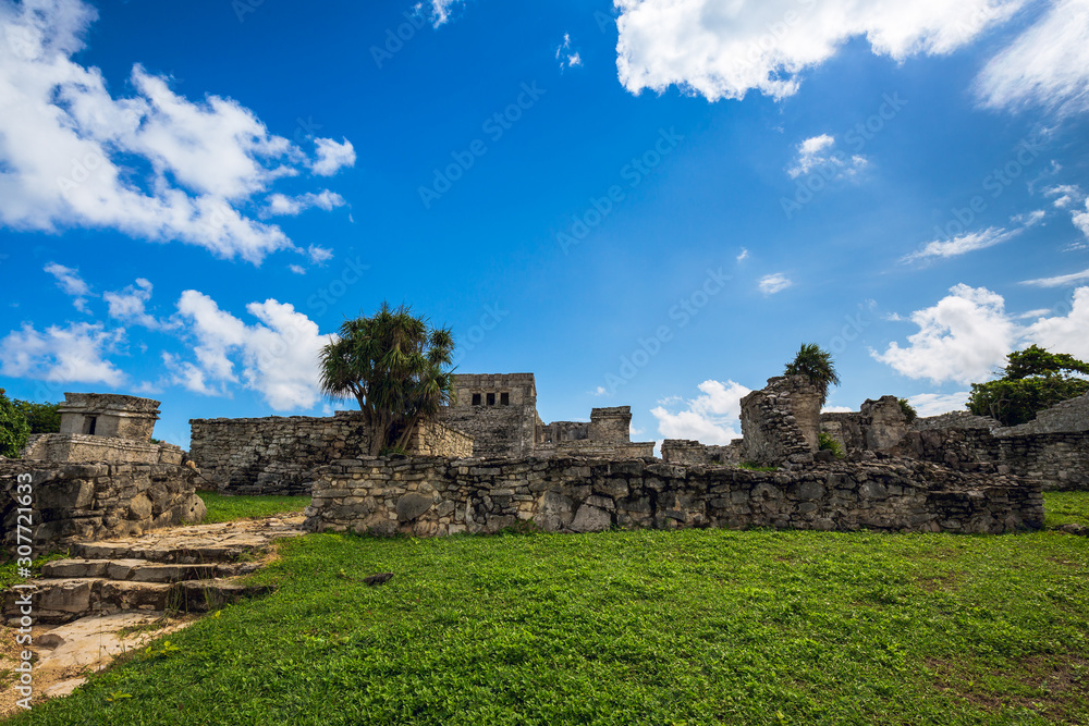 ancient Maya ruins at Tulum, Mexico