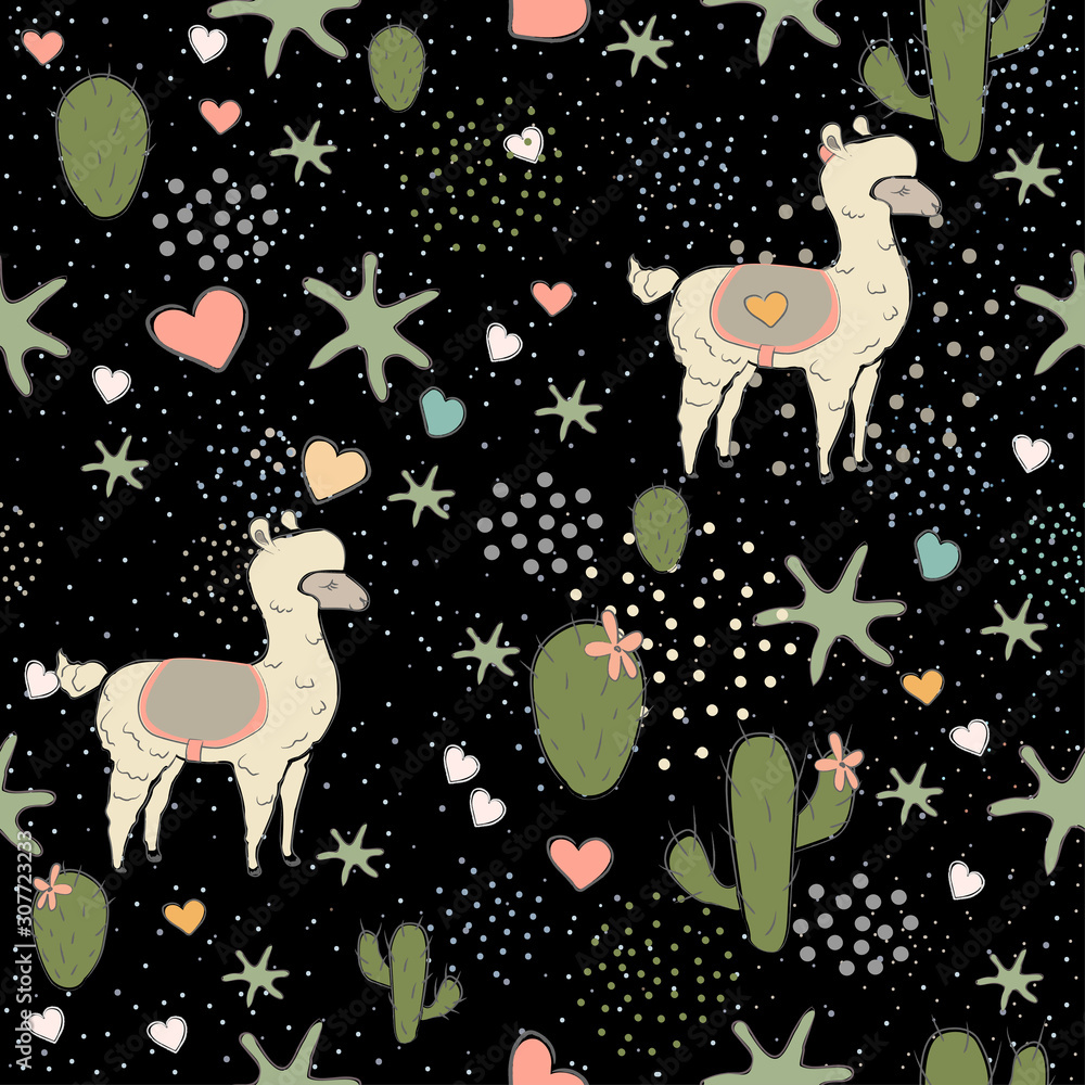 Cute Pattern with Lovely Elements