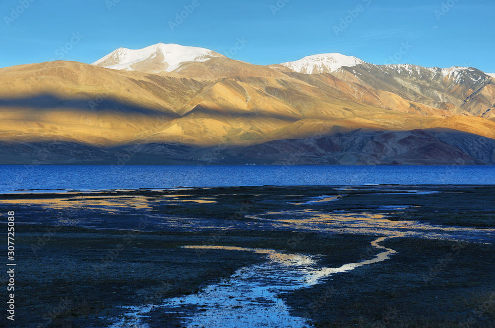 Tso Moriri lake in Rupshu valley, Ladakh, India