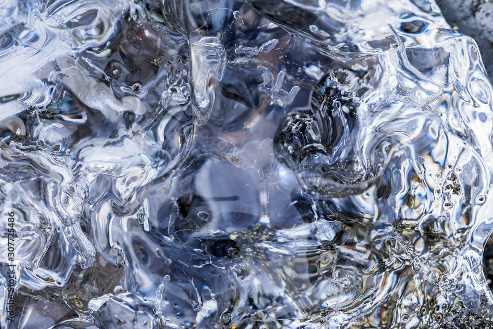 Diamond Like Ice Abstract Background Jokulsarlon Glacier Lagoon Iceland