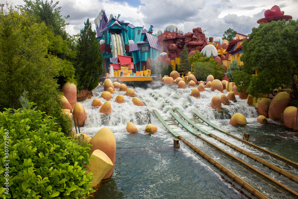 visitors, theme park Universal Studios Islands of Adventure Stock Photo