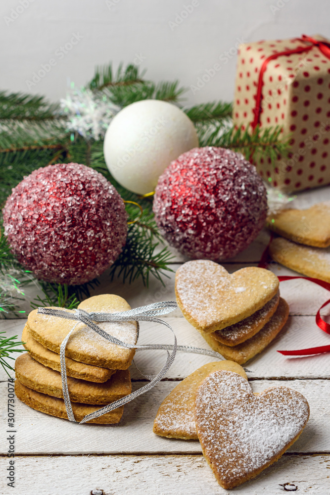 Heart shaped gingerbread cookie. Heart shaped gingerbread cookie.