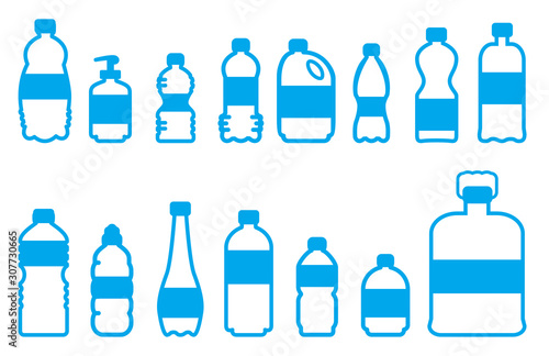 vector plastic bottles for recycling set 2 