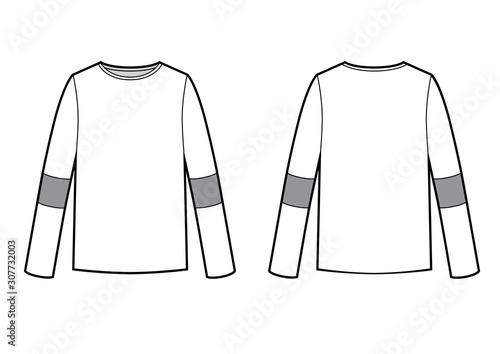 Longsleeve t-shirt technikal sketch unisex