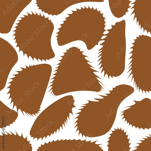 Seamless pattern with prickly brown blobs
