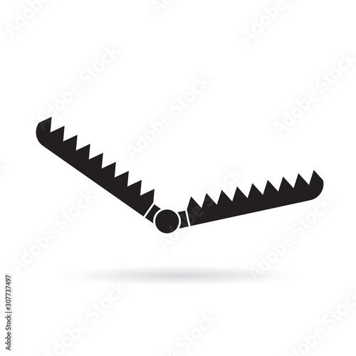 black trap icon- vector illustration