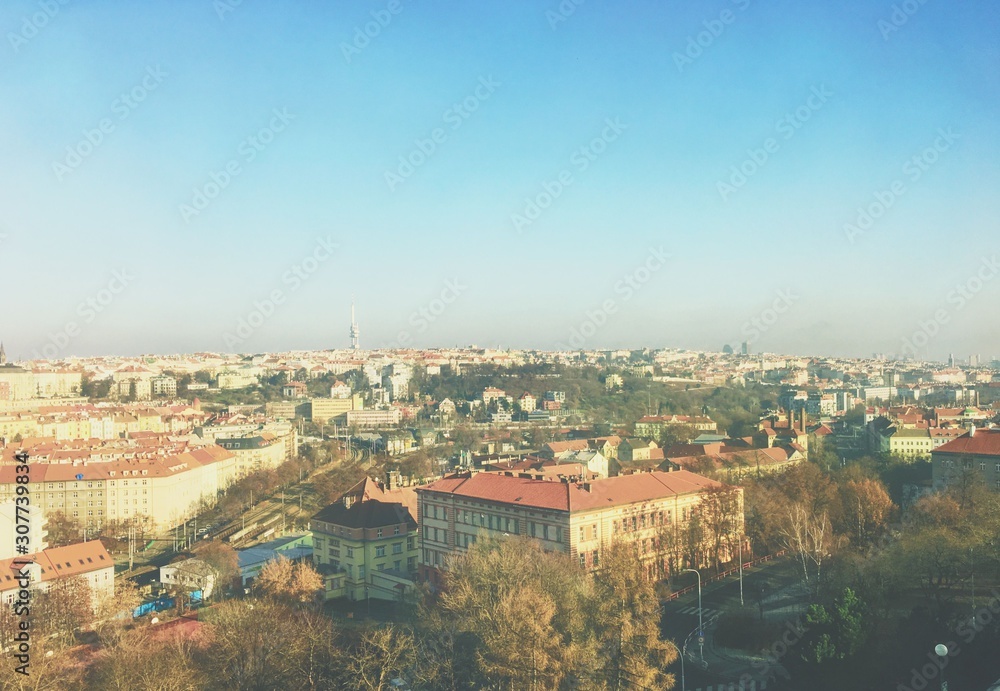 Urban cityscape of Prague, Czech republic