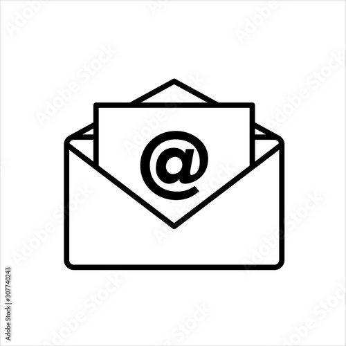 Mail vector icon. E-mail icon, Envelope illustration, message - Vector