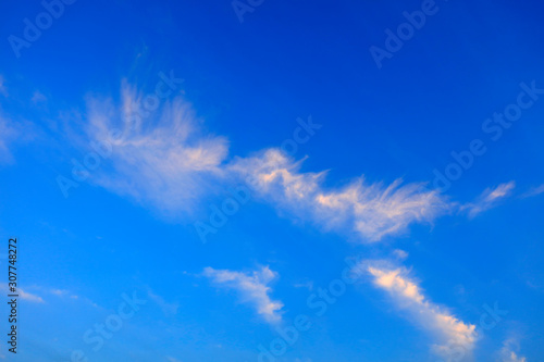 blue sky and white clouds