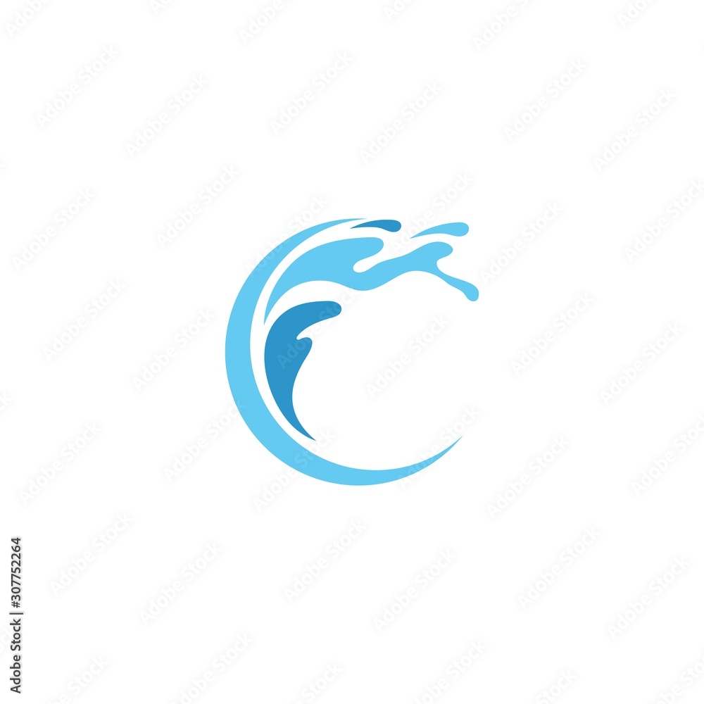 Fototapeta premium Water splash illustration