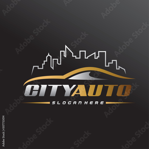 Automotive, City Car, Car Service, Car Showroom, Car Repair and Speed Automotive Logo Vector Illustration