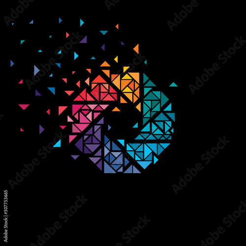 Colorful and multi-part vector diaphragm design