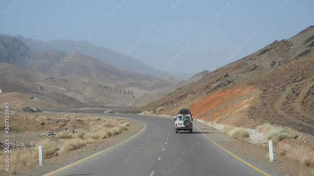 Slow-mo shot of a moving car as it shows the mountains of Syria. Slow-mo shot of a moving car as it shows the mountains of Syria.